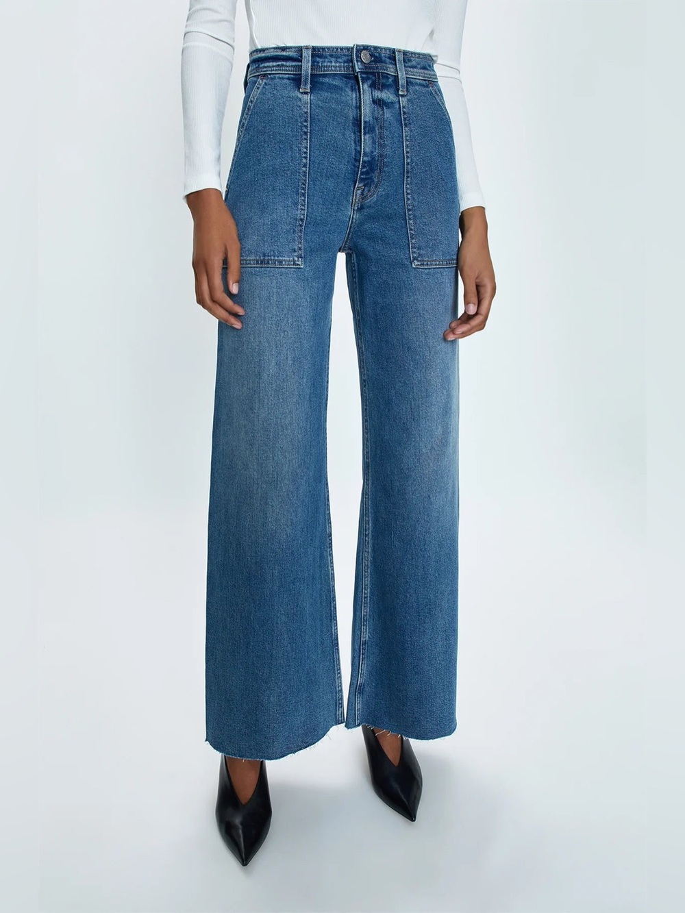 PISTOLA PENNY HIGH RISE WIDE LEG JEANS | CANAL WASH size 27